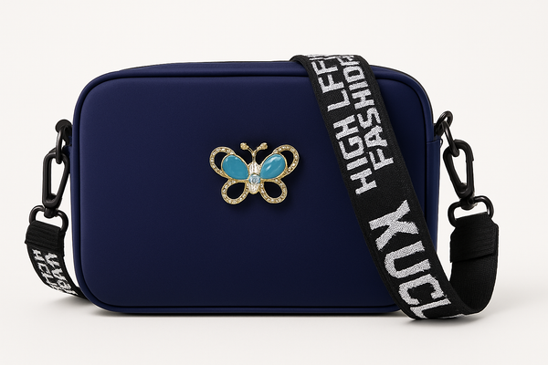 Enhanced blue handbag