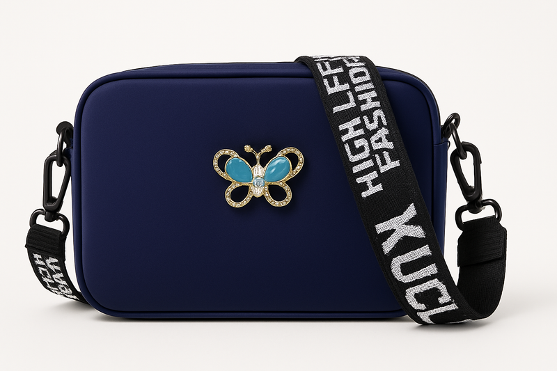 Enhanced blue handbag