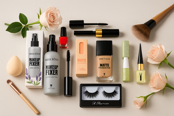 Enhanced makeup collection with minimalist styling