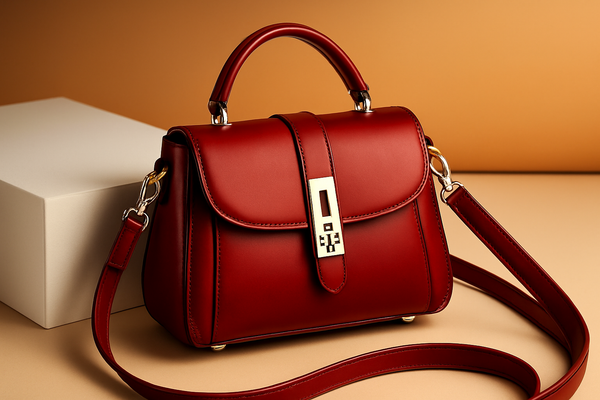 Enhanced red handbag image