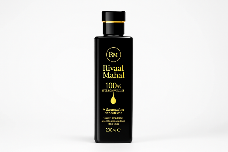 Professional herbal hair oil product shot